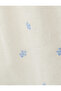 Mini Nightgown with Straps, Embroidered, U-Neck, Gathered Waist, Cotton - 6