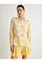 X Melis Ağazat - Long Balloon Sleeve Oversize Shirt Floral Viscose Fabric - 3
