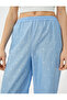 Cotton Pajama Bottoms with Flat Legs and Elastic Waist, Embroidered - 5