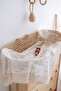 100% Cotton Double Layer Muslin Baby Blanket - Toile De Jouy / Beige 100X100 cm - 4