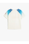 Oversize T-Shirt Sports Themed Short Sleeve Crew Neck Printed - 2