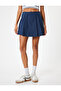 Mini Shorts Skirt Pleated Standard Waist Slim Fit Cotton - 3