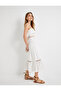 Long Scalloped Dress with Straps and Ruffles - 2