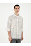 Black Linen Blend Slim Fit Long Sleeve Shirt 50283508-Vr046