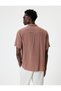 Summer Shirt Short Sleeve Turn-Down Collar Buttoned Viscose Fabric - 4