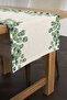 Linen Look Leaf Patterned Runner 40X140