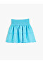 Linen Skirt Layered Elastic Waist Gipe Detailed