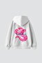 Platonic Printed Oversize Unisex Premium White Hoodie