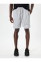 Slogan Printed Sports Shorts - Waist Lace-up and Pocket Detail - 3