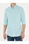 Light Blue Linen Blend Regular Fit Long Sleeve Shirt 50284168 -Vr007 - 6