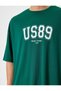 Sports T-Shirt Oversize Printed Short Sleeve Crew Neck - 5