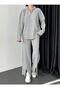 Women's Corded Fabric Zippered Neck, Zippered Leg, Side Slit Knit Set - 2