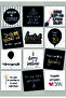 12 Pcs Motto Card Set for Birthday Party