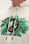 Re-Born Recycle Hoodie Marshmallow White Hooded Men's Sweatshirt - 3