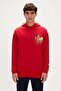 Rainbow Hoodie Crimson-Red Red Hooded Men's Sweatshirt
