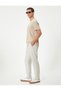 Linen Summer Trousers - Chino, with Waist Laces and Pockets - 2