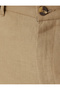 Linen Trousers Slim Fit Chino Button Pocket Detail - 6