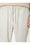 Linen Summer Trousers - Chino, with Waist Laces and Pockets - 5