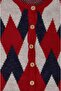 Girl's Knitwear Baklava Pattern Cardigan Trousers Set - 3