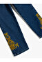 Embroidered Jeans Straight Leg Pocket Cotton - Straight Jeans - 3