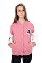 Girls' College Collar Snap Closure Drop Shoulder Embroidery Printed Color Block Knitted Cardigan - 2 Thread - 4