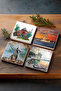 Istanbul Hagia Sophia, Galata Tower, Maiden's Tower, Ortaköy Stone Coasters Set of 4 10x10cm