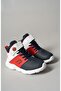 Navy Blue Garnished Velcro Children's Sneakers - 3