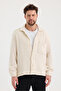 Men's Regular Fit Knitwear Jacket Shirt Belted Top Beige - 4