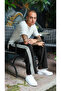 Men's Black Garni Detailed Loose Cut Sweatpants