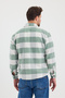 Men's Slim Fit Shirt Collar Buttoned Double Pocket Flap Lumberjack Plaid Shirt - 5
