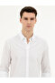 White Linen Blend Regular Fit Long Sleeve Shirt 50284168-Vr013 - 2