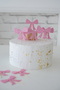 Baby Pink Glittery Shiny Bow Toothpick Set of 8