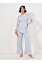 Solid Cuff Sleeves Longline Top & Wide Leg Pants Modest Set