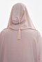 Hijap Powder Color Hooded Shimmering Fabric Stone Detailed Hidden Snap Fastener Abaya Ferace Standard 38-44 - 6