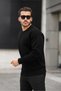 Erkek Bisiklet Yaka Regular Fit Basic Sweatshirt SİYAH - 2