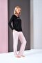 Women's V-Neck Polka Dot Printed Long Sleeve Pajama Set - 3