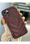 iPhone 12 Pro Compatible 3D Embossed Matte Heart Silicone Case - 2