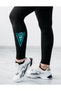 High Waist Printed Flexible and Waist Basen Recoiler Sports Fitness Pilates Yoga Black Leggings