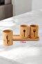 4 Pieces Bamboo Cutlery Holder Countertop Serving Stand Upright Cutlery Organizer - 2