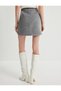 A-Line Mini Skirt Soft Textured Flannel Fabric - 4