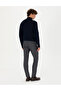 Navy Blue Slim Fit Canvas Trousers 50278472-Vr033 - 4