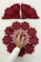 Burgundy Bride Groom Handkerchief, Pearl Detailed Wedding Halay Bridesmaid Promise Engagement Henna Circumcision Bride Handkerchief