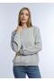 Women's 3 Thread Non-Shardon Crew Neck Sweatshirt Gray Melange