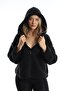 Women's Hooded Plush Sweat Black