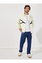 Contrast Detail Windbreaker Jacket with Button Up Detail - 2