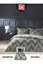 Edith Anthracite Satin Double Duvet Cover 200X220 cm