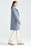 Indigo Mink Coat - Houndstooth Pattern - 2