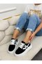 Black and White (Tig) Women's Lace-up Sneakers - 7
