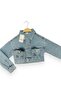 Girl's Soft Textured Lycra Crop Denim Jacket - 4