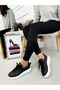 Black Leather (vermont) Women's Lace-up Sneakers - 5